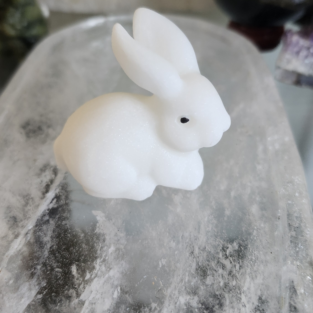 SOLD White Jade Bunny